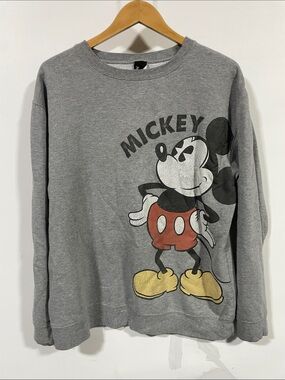 Disney Gray Sweatshirt Tag - Gray & Black